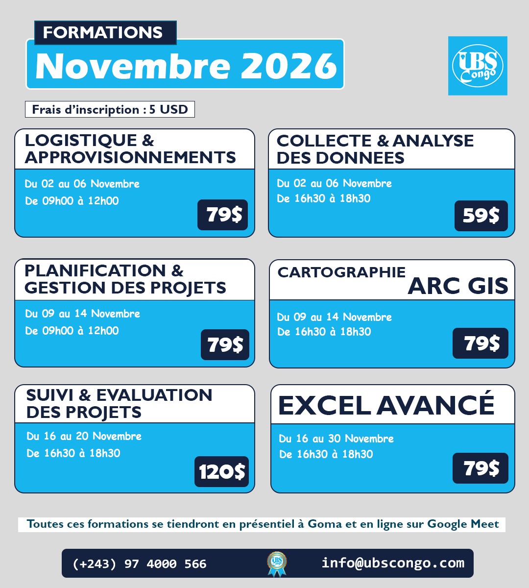 Programme de Formations Novembre 2026